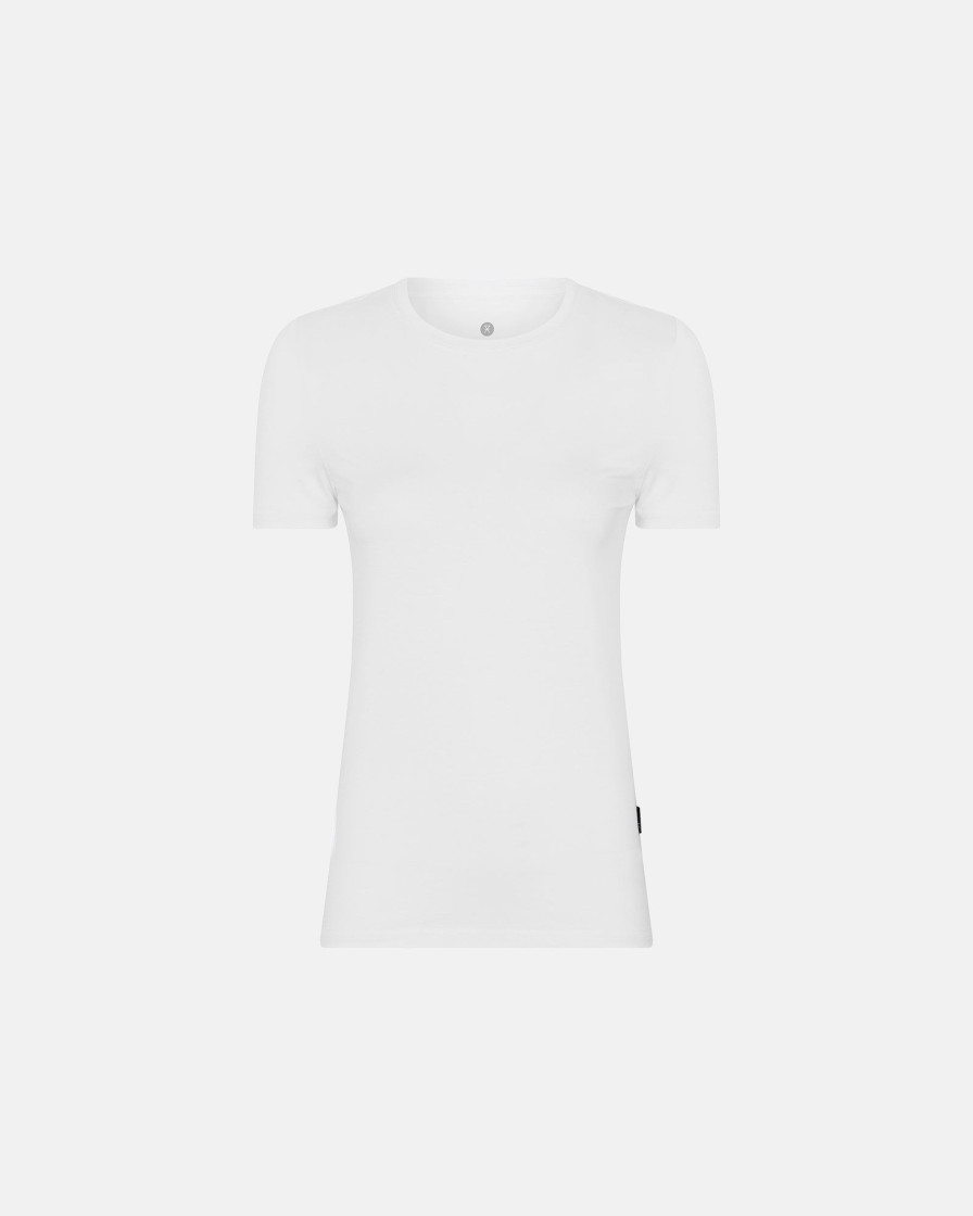 Kvinde JBS of Denmark T-Shirts | T-Shirt O-Hals|Bambus|Hvid