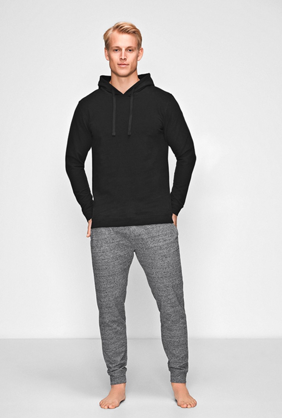 Mand JBS of Denmark Hoodies | Sweat Hoodie|Okologisk Bomuld|Sort