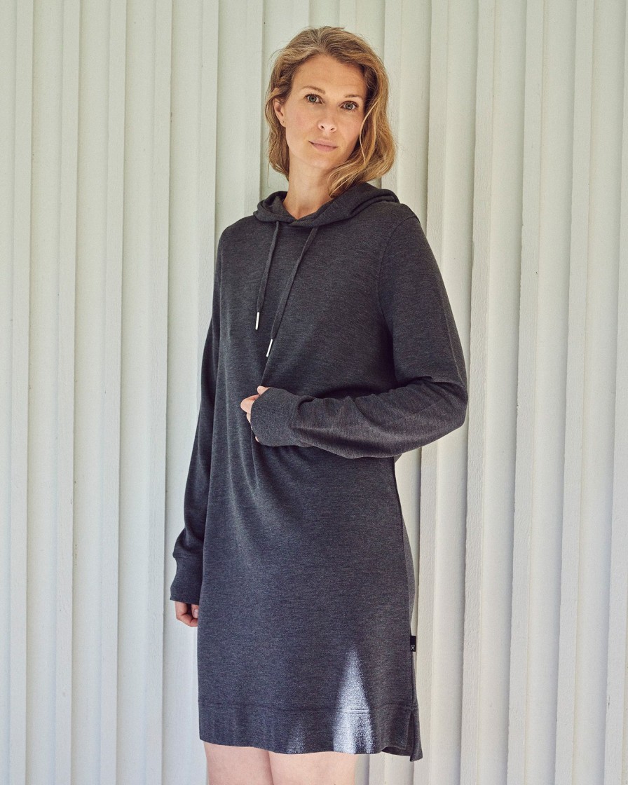 Kvinde JBS of Denmark Nattoj | Hoodie Dress|Bambus|Morkegra