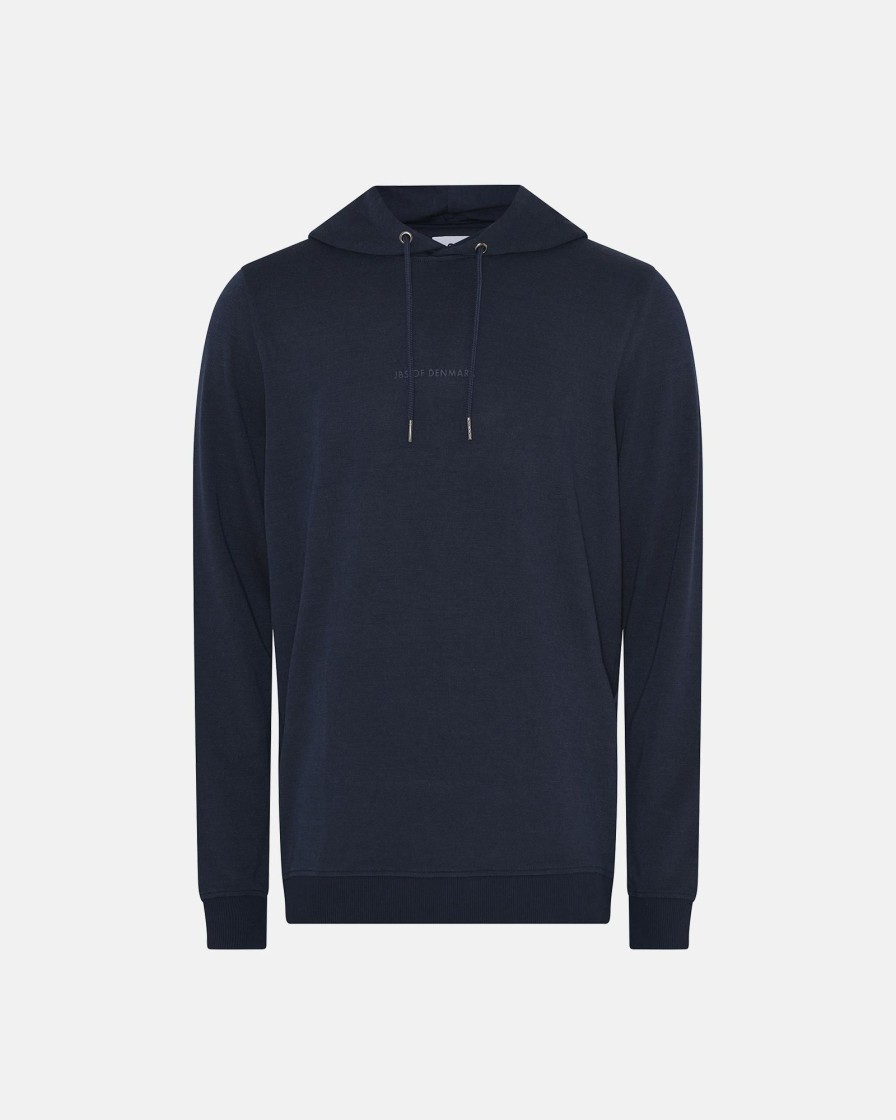 Mand JBS of Denmark Hoodies | Sweat Hoodie Med Logo|Bambus|Navy