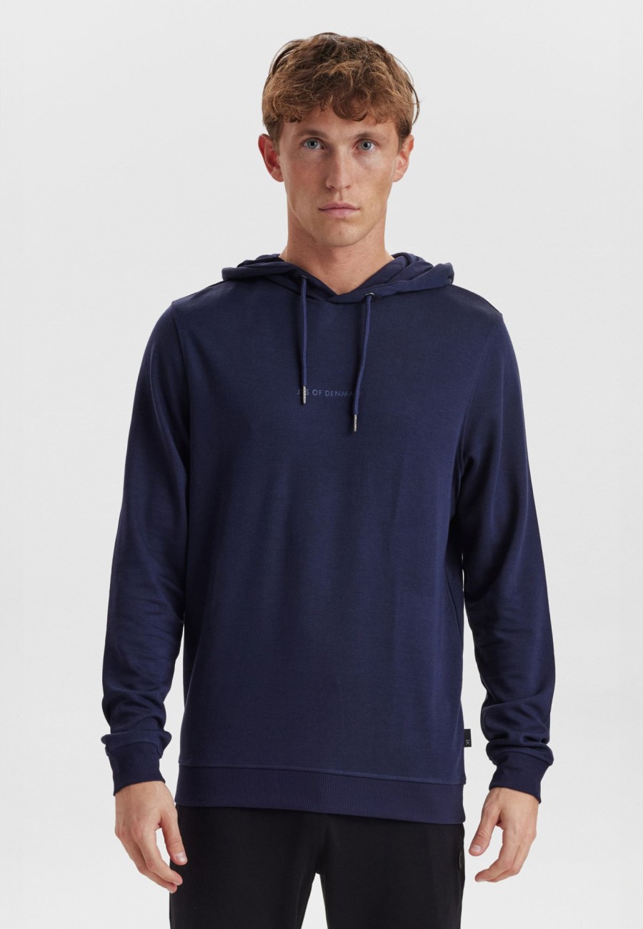 Mand JBS of Denmark Hoodies | Sweat Hoodie Med Logo|Bambus|Navy