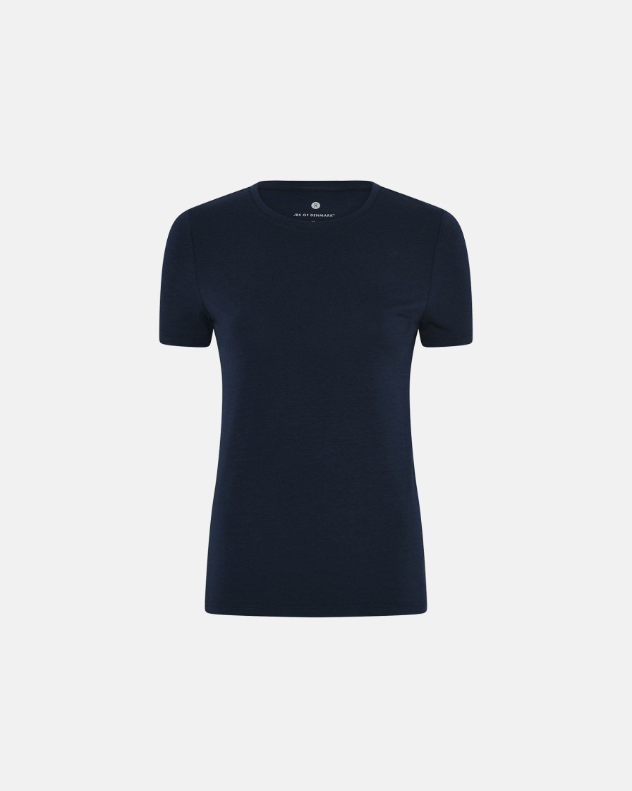 Kvinde JBS of Denmark T-Shirts | T-Shirt O-Hals|Bambus|Navy