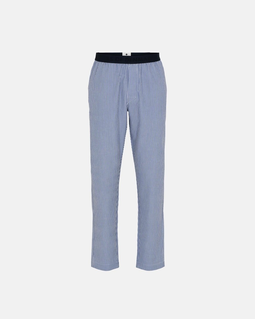 Mand JBS of Denmark Sweatpants | Seersucker Pyjamasbukser|Okologisk Bomuld|Multifarvet