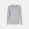 Kvinde JBS of Denmark Sweatshirts | Langaermet T-Shirt|Bambus|Lys Gra