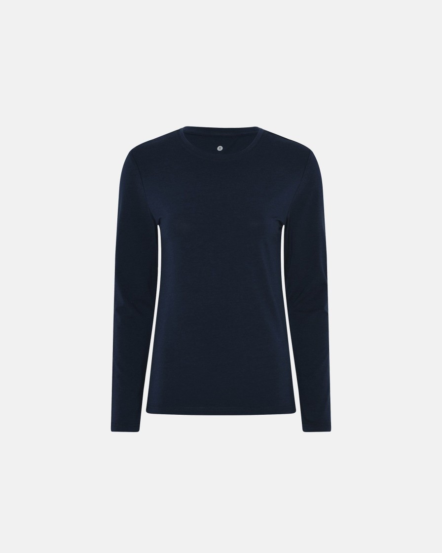 Kvinde JBS of Denmark T-Shirts | Langaermet T-Shirt|Bambus|Navy